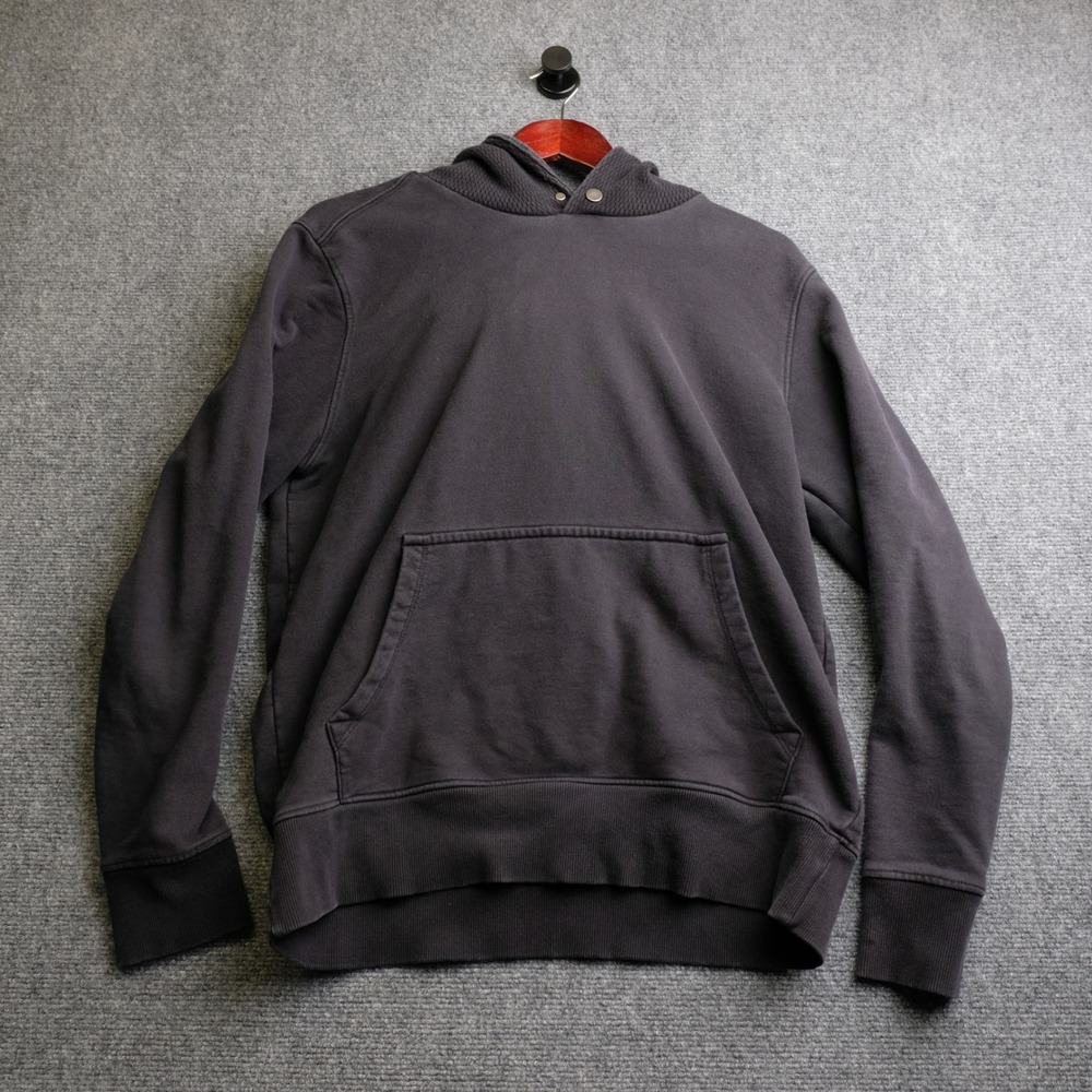 BLDWN Cale Hoodie Mens M Black‎ Pullover Made In USA Streetwear Snap Neck Casual